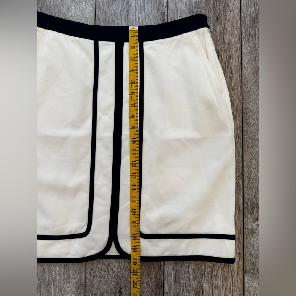 J.Mclaughlin ~ Women's Marf Skirt Mid-Length Pencil Ivory / blue trim Size 6 NWT - Picture 10 of 10